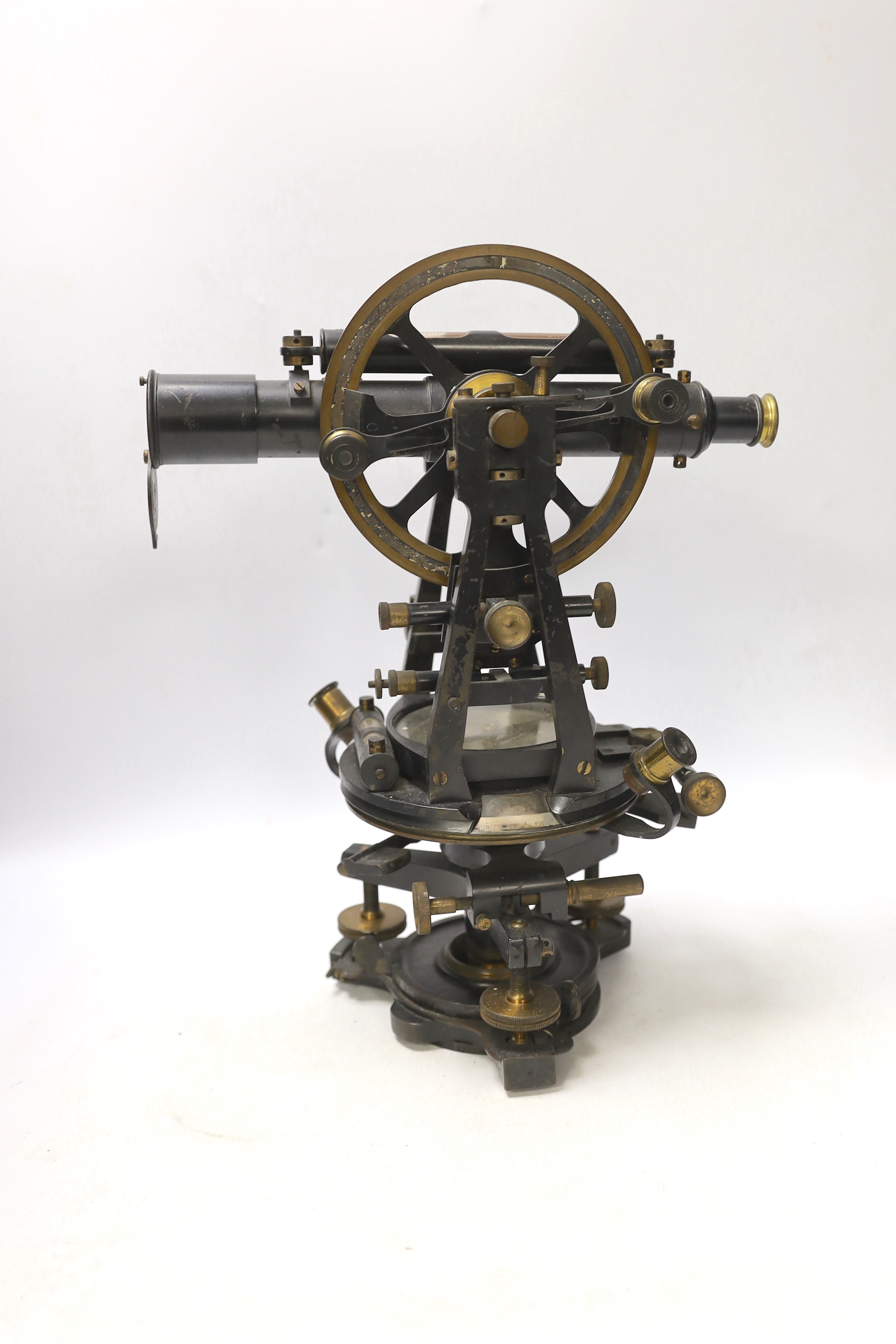 An early 20th century micrometer theodolite by Heath & Co. ‘Hezzanith’, Crawford, London, and an early 20th century Stanley theodolite, serial no.28288